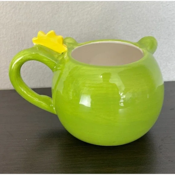 PIER 1 One Imports Freddy The Frog Coffee Cup Mug Planter Ceramic Sunflower Cute - Picture 6 of 10
